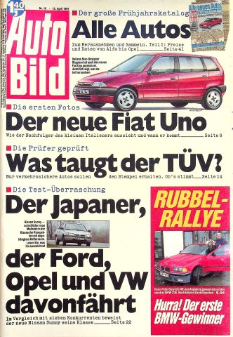 Deckblatt Auto Bild (16/1991)